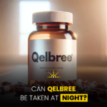 can qelbree be taken at night
